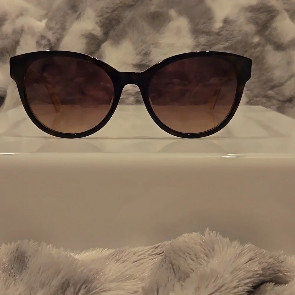 Kate Spade Havana and Gold Cat Eye Sunglasses Nathalie Brand New In Case